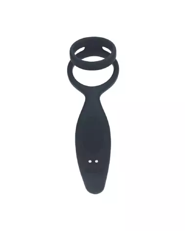 Stimulateur prostatique vibrant Levelz by Shots avec anneau pour pénis et testicules en silicone noir-4