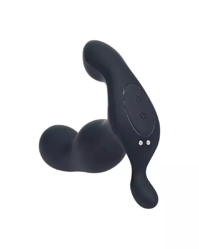 Stimulateur prostatique chauffant vibrant Levelz by Shots silicone noir-5