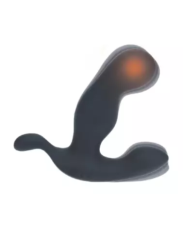 Stimulateur prostatique chauffant vibrant Levelz by Shots silicone noir-6