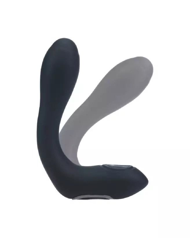 Stimulateur prostatique vibrant chauffant Levelz by Shots en silicone noir-3