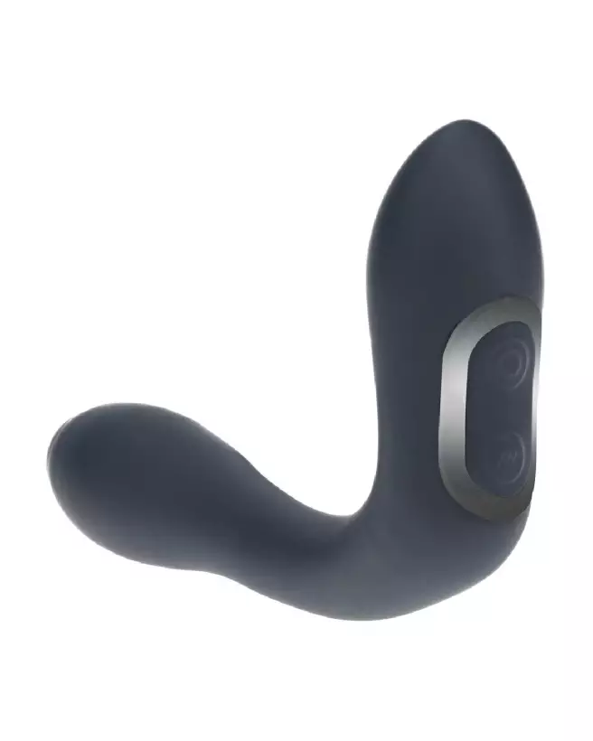 Stimulateur prostatique vibrant chauffant Levelz by Shots en silicone noir-5