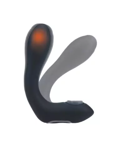Stimulateur prostatique vibrant chauffant Levelz by Shots en silicone noir-6