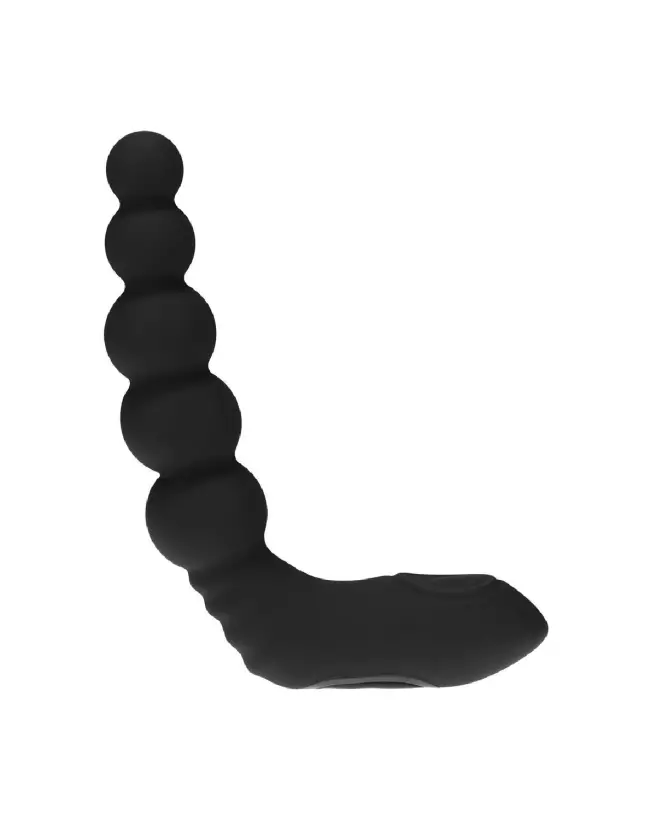 Stimulateur prostatique vibrant chauffant Levelz by Shots en silicone noir-3