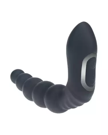 Stimulateur prostatique vibrant chauffant Levelz by Shots en silicone noir-5