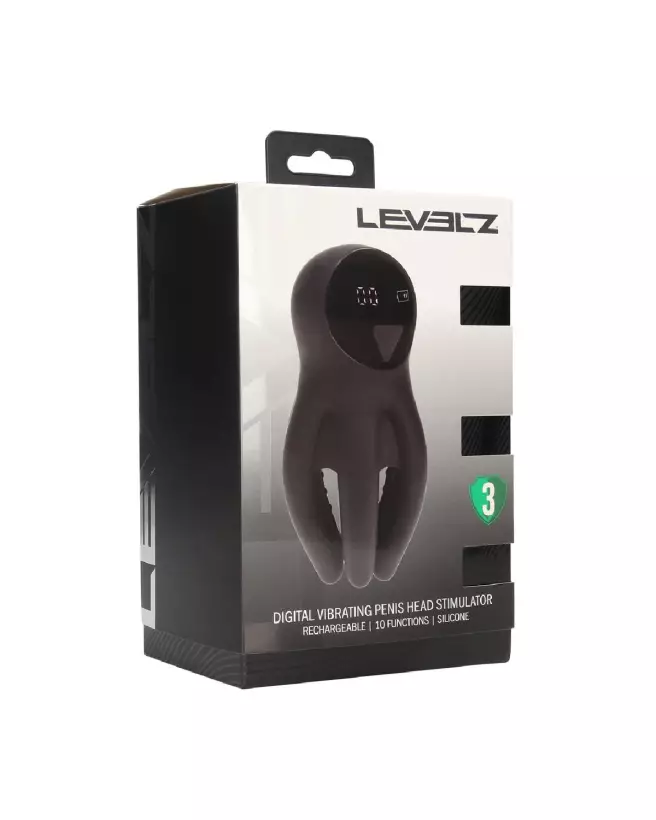 Image du Stimulateur de Tête Vibrant en Silicone Noir Levelz by Shots-1