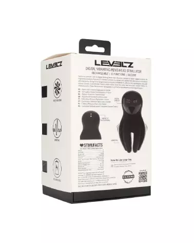 Image du Stimulateur de Tête Vibrant en Silicone Noir Levelz by Shots-2