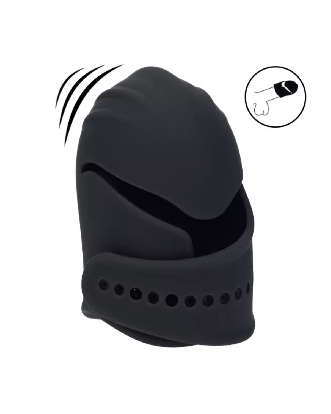 Stimulateur de tête de pénis vibrant noir Levelz by Shots en silicone ajustable-7