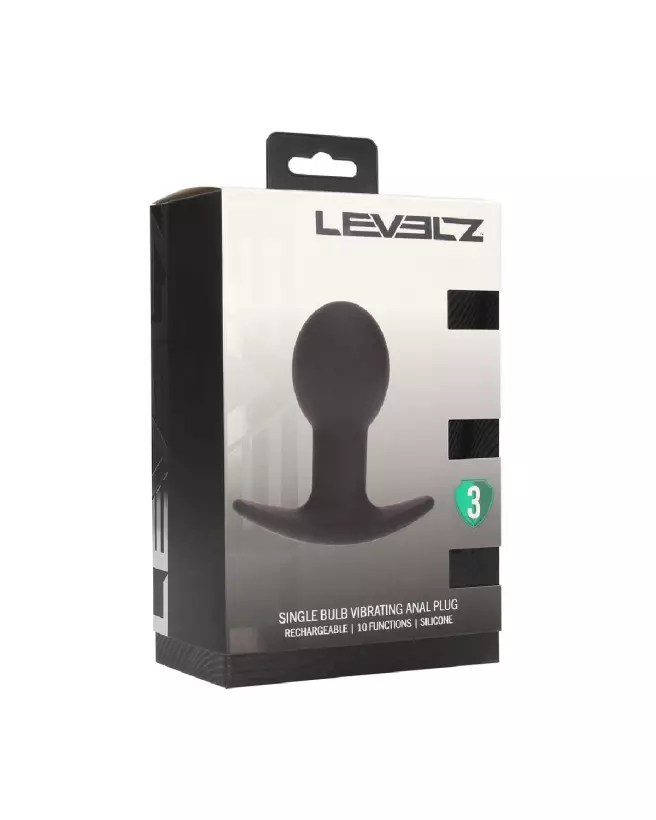 Plug anal vibrant en silicone noir Levelz by Shots, stimulation et confort optimal-1