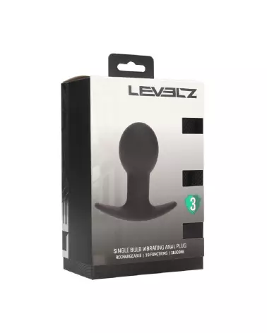 Plug anal vibrant en silicone noir Levelz by Shots, stimulation et confort optimal-1