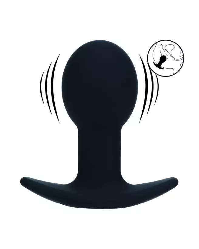Plug anal vibrant en silicone noir Levelz by Shots, stimulation et confort optimal-7