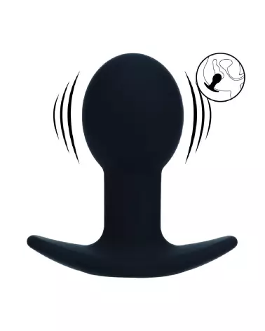 Plug anal vibrant en silicone noir Levelz by Shots, stimulation et confort optimal-7