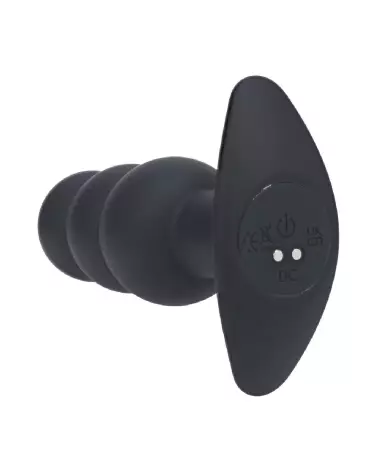 Image Plug Anal Vibrant Tri Bulb Levelz by Shots - Silicone Noir Confort et Stimulation-4