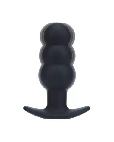 Image Plug Anal Vibrant Tri Bulb Levelz by Shots - Silicone Noir Confort et Stimulation-5