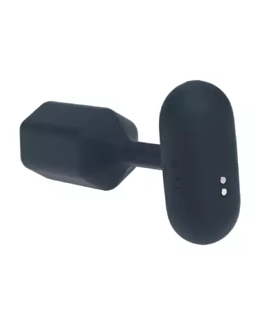 Image du Plug Anal Vibrant Hexagonal en Silicone Noir de Levelz by Shots-3