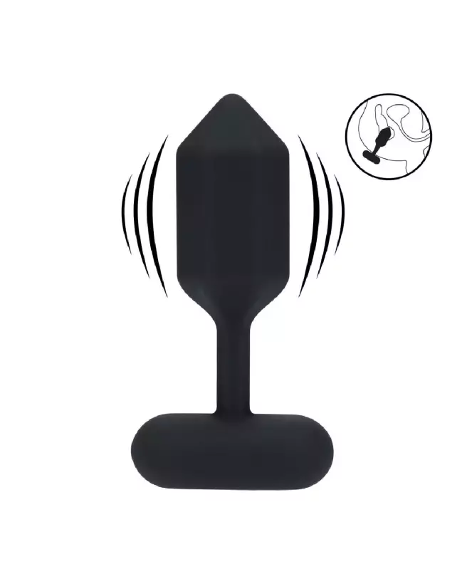 Image du Plug Anal Vibrant Hexagonal en Silicone Noir de Levelz by Shots-7