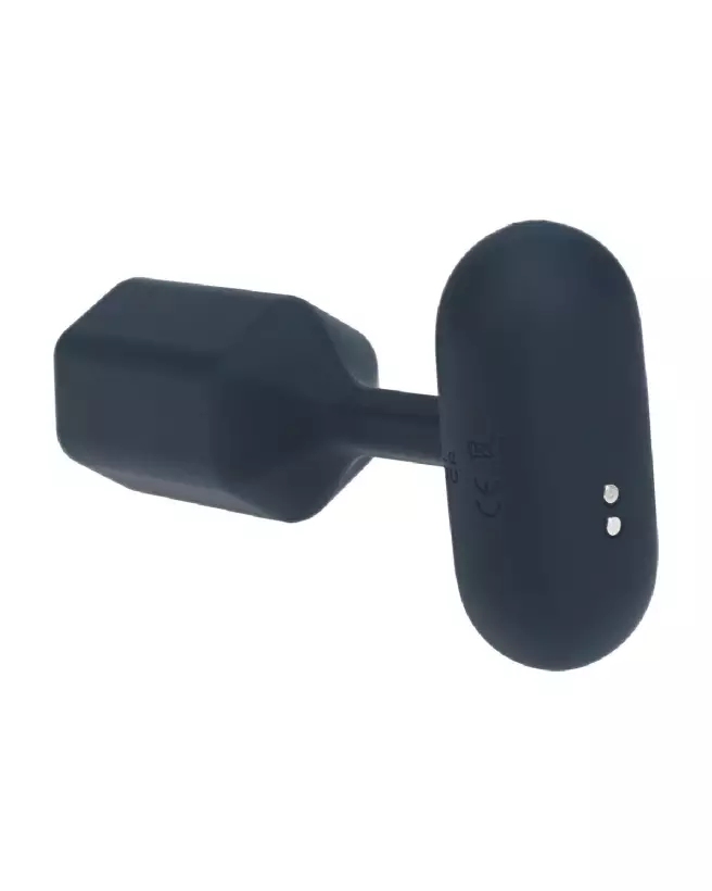 Plug anal vibrant hexagonal en silicone noir Levelz by Shots-5