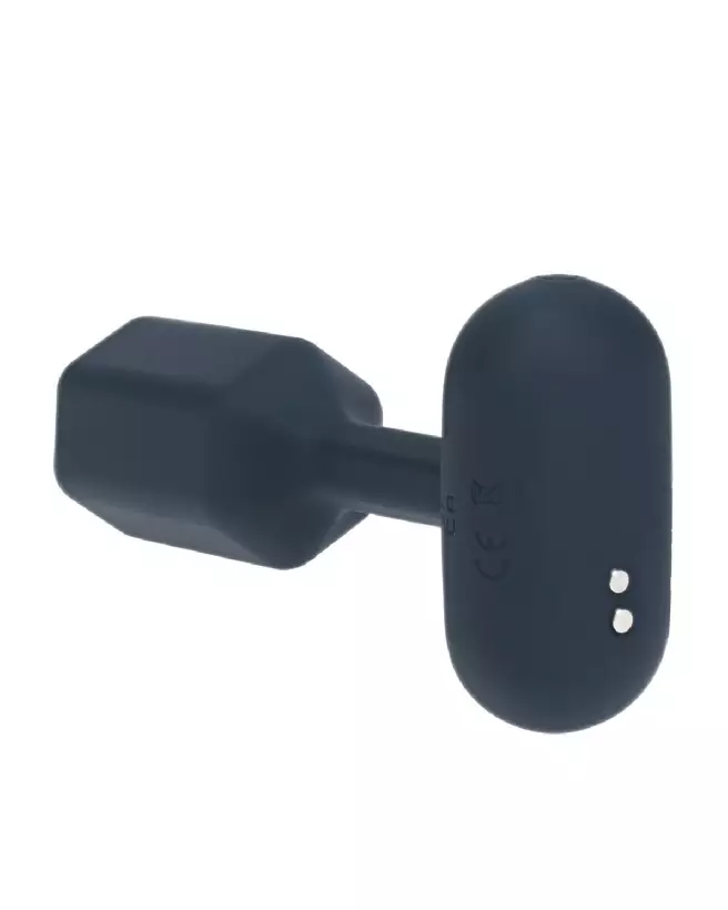 Plug anal vibrant hexagonal Levelz en silicone noir taille S-5