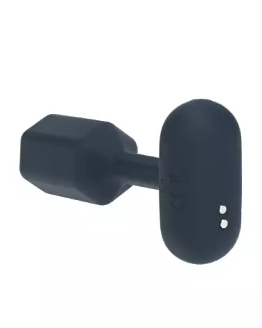 Plug anal vibrant hexagonal Levelz en silicone noir taille S-5