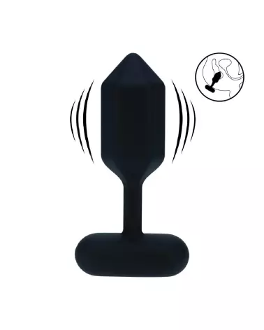 Plug anal vibrant hexagonal Levelz en silicone noir taille S-7