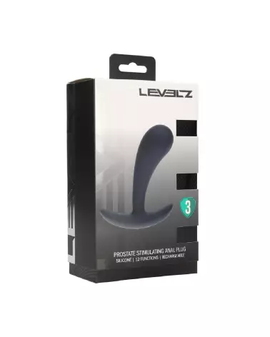Image du Stimulateur Prostatique Vibrant Levelz en Silicone Noir Taille M-1