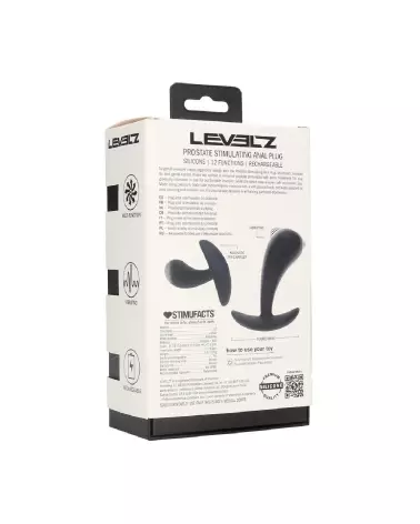 Image du Stimulateur Prostatique Vibrant Levelz en Silicone Noir Taille M-2