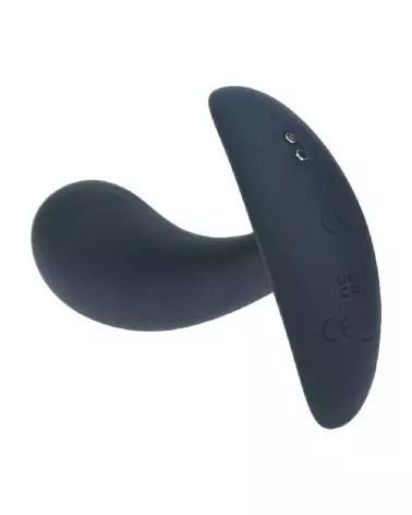 Stimulateur prostatique vibrant en silicone noir de Levelz by Shots-4