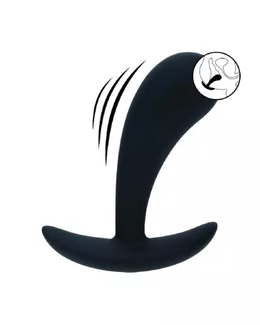 Stimulateur prostatique vibrant en silicone noir de Levelz by Shots-7