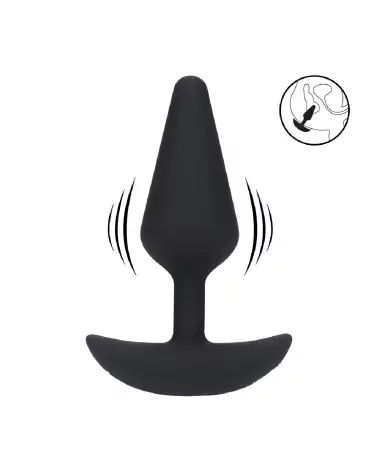 Plug anal vibrant en silicone noir taille moyenne de Levelz by Shots pour plaisir intensifié-7
