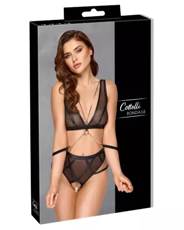 Image de l'ensemble Bondage Bra Set Cottelli BONDAGE, lingerie érotique et sensuelle-1
