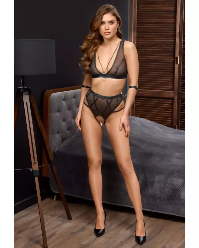 Image de l'ensemble Bondage Bra Set Cottelli BONDAGE, lingerie érotique et sensuelle-3
