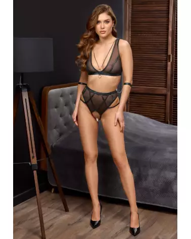 Image de l'ensemble Bondage Bra Set Cottelli BONDAGE, lingerie érotique et sensuelle-3