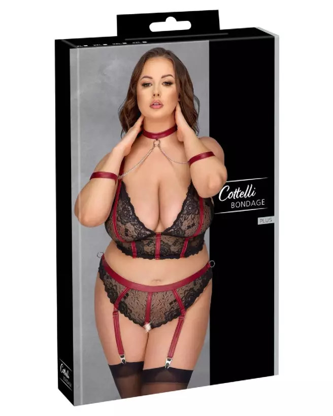 Photo de l'ensemble Bra Set Bondage de Cottelli BONDAGE, lingerie luxe et séduction-1