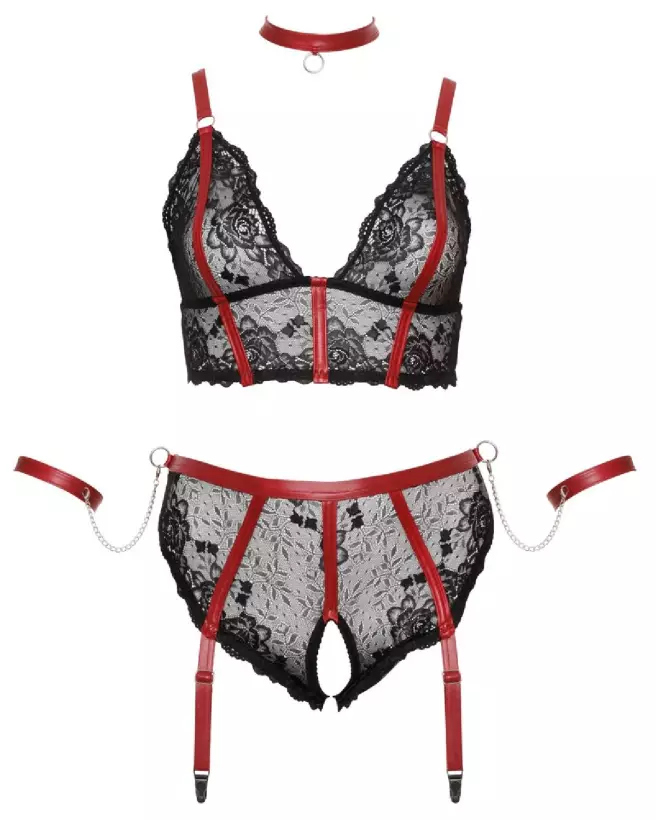 Photo de l'ensemble Bra Set Bondage de Cottelli BONDAGE, lingerie luxe et séduction-7