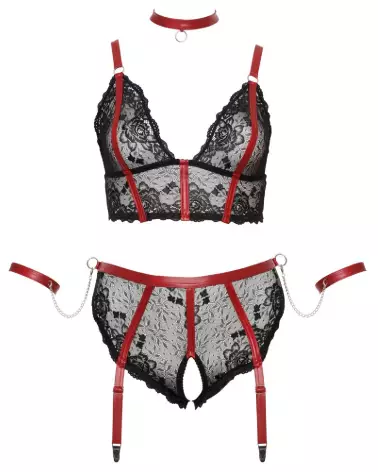 Photo de l'ensemble Bra Set Bondage de Cottelli BONDAGE, lingerie luxe et séduction-7