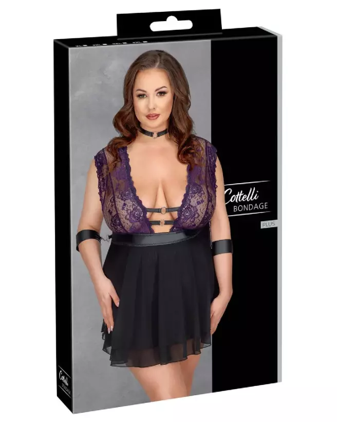 Nuisette Babydoll Bond de Cottelli BONDAGE en lingerie sexy et confortable-1