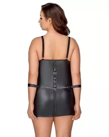 Robe Dress Bondage Cottelli noire élégante pour soirée séduisante-5
