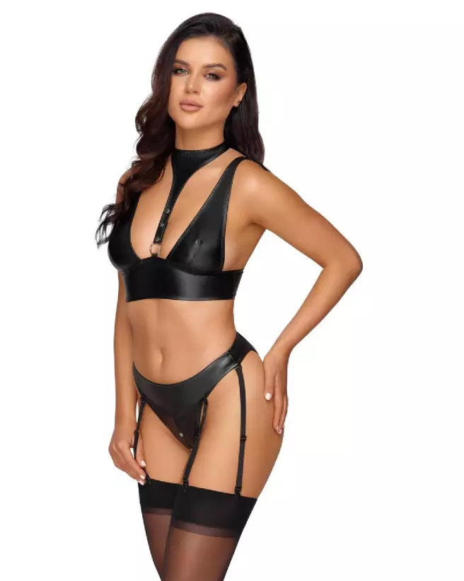 Bra Set Bondage Cottelli ensemble de lingerie élégant et séduisant-4