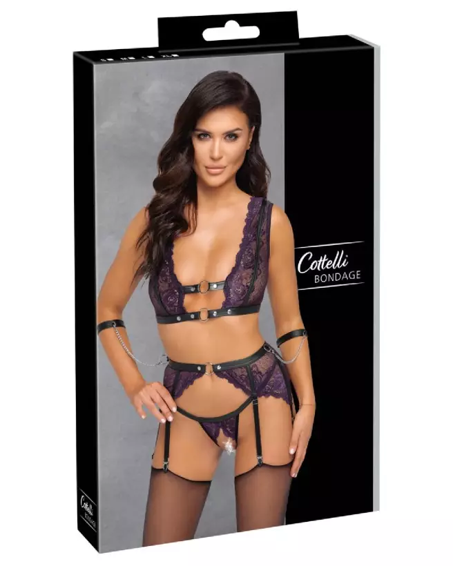 Photo de Bra Set Bondage Cottelli, ensemble de lingerie élégant et séduisant-1