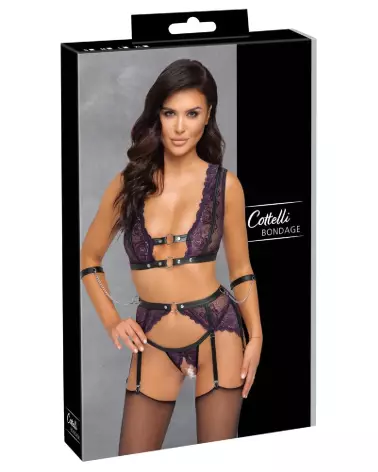 Photo de Bra Set Bondage Cottelli, ensemble de lingerie élégant et séduisant-1