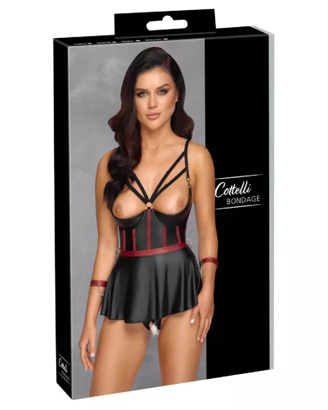 Ensemble Lift Bra Set Bondage de Cottelli BONDAGE en guêpière et serre-taille-1
