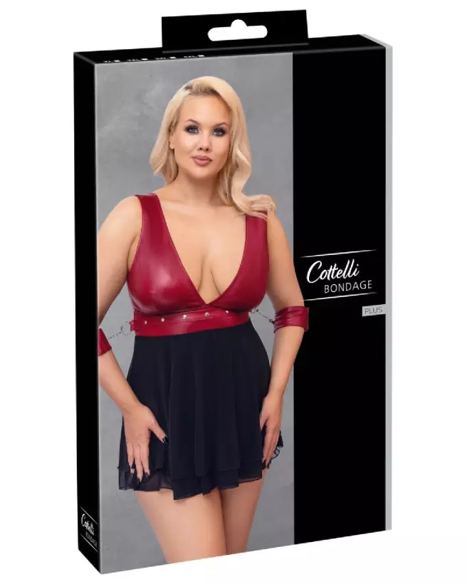Image Babydoll Bondage de Cottelli BONDAGE, Nuisette Sexy en Dentelle-1