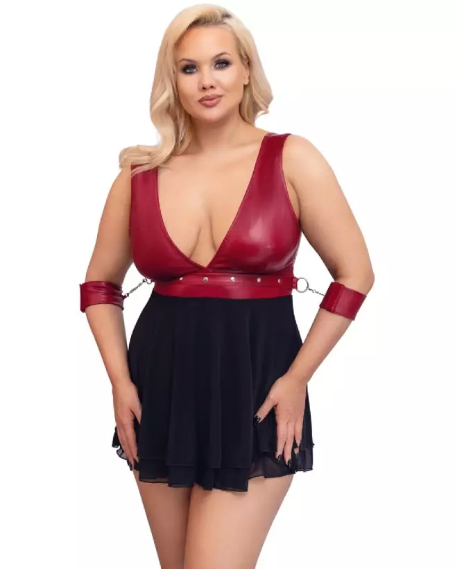 Image Babydoll Bondage de Cottelli BONDAGE, Nuisette Sexy en Dentelle-3