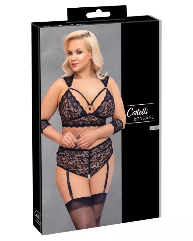 Photo Bra Set Bondage Cottelli BONDAGE, ensemble de lingerie sensuelle et élégante-1