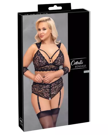Photo Bra Set Bondage Cottelli BONDAGE, ensemble de lingerie sensuelle et élégante-1