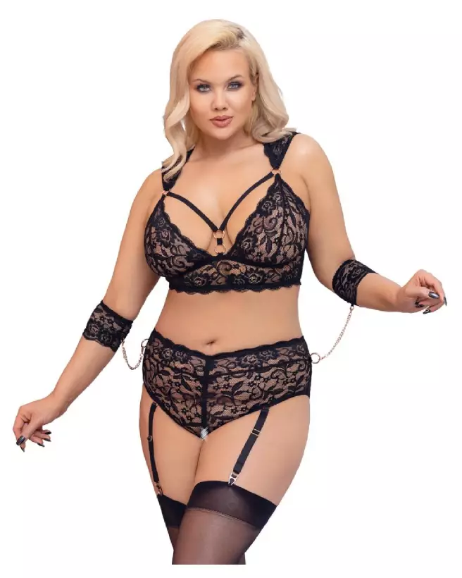Photo Bra Set Bondage Cottelli BONDAGE, ensemble de lingerie sensuelle et élégante-2