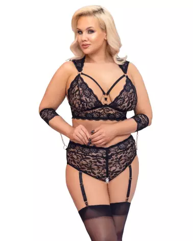 Photo Bra Set Bondage Cottelli BONDAGE, ensemble de lingerie sensuelle et élégante-3