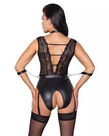 Image Body Bondage Cottelli, lingerie noire élégante, style séduction-4