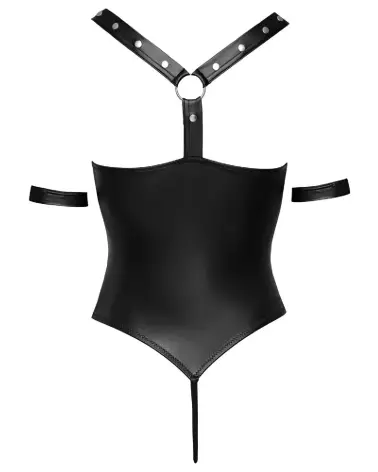 Body Bondage Cottelli en dentelle noire, lingerie érotique fétichiste-7