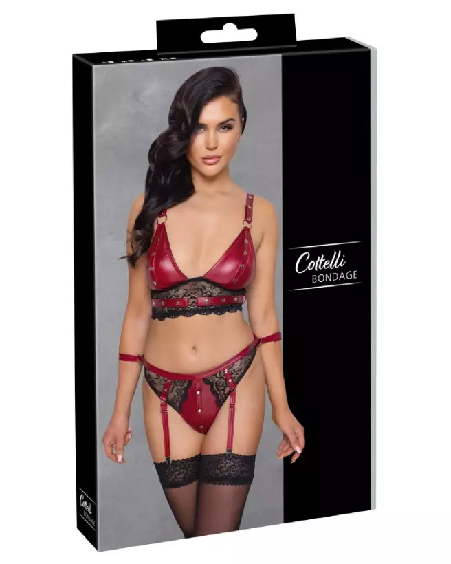 Photo de l'ensemble Bra Set Bondage Cottelli BONDAGE, lingerie fine et élégante-1