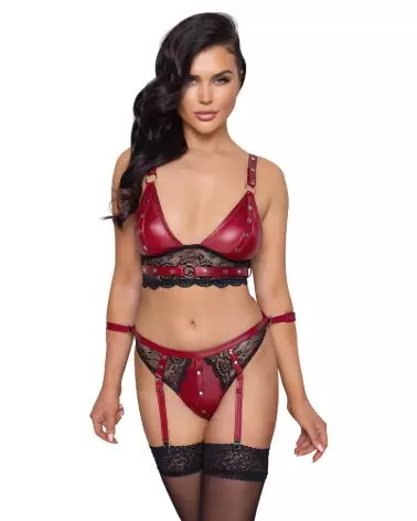 Photo de l'ensemble Bra Set Bondage Cottelli BONDAGE, lingerie fine et élégante-2